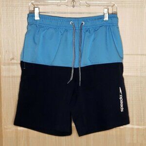 Speedo Mens 2 Tone Blue Swim Trunks Medium
